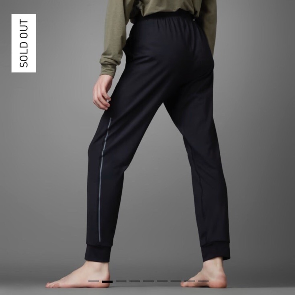 $70 NWT Adidas Aeroready Training Yoga Black Pants Men's Size Large Black HZ6319 - Picture 9 of 15